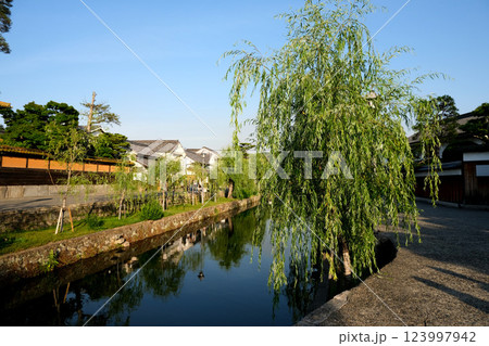 岡山県倉敷市_倉敷美観地区今橋付近風景5_2024年5月 123997942