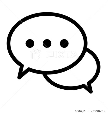 吹き出しアイコンのベクターイラスト透過 123998257