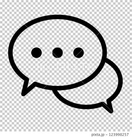 吹き出しアイコンのベクターイラスト透過 123998257