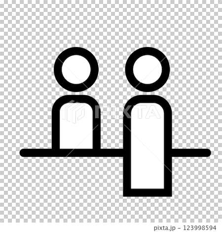 Simple manned counter icon Simple manned counter icon 123998594