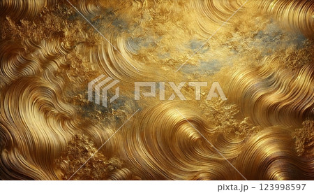煌びやかな金の筆跡テクスチャ背景 煌びやかな金の筆跡テクスチャ背景 123998597