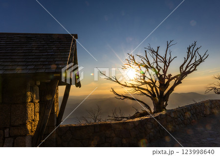 Sunset at The Horn picnic hut area, Mount Buffalo National park in Victoria Australia. It offers mesmerizing view of the scenic Australian alpine range. Sunset at The Horn picnic hut area, Mount Buffalo National park in Victoria Australia. It offers mesmerizing view of the scenic Australian alpine range. 123998640