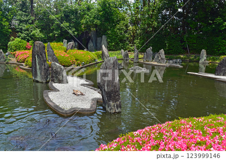 松尾大社　松風苑の蓬莱の庭 123999146