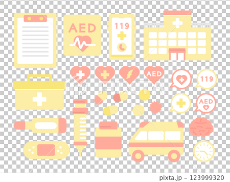 医療系　イラストセット 123999320