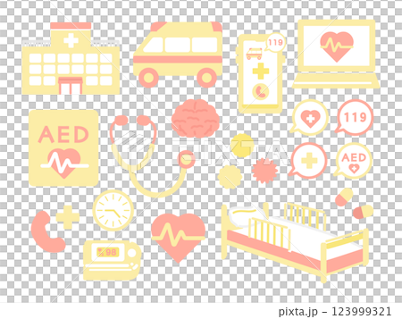 Medical illustration set 123999321