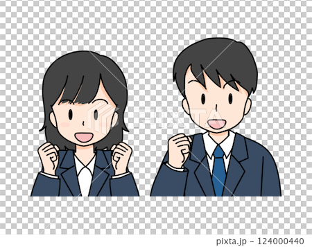 Motivated men and women in suits Motivated men and women in suits 124000440