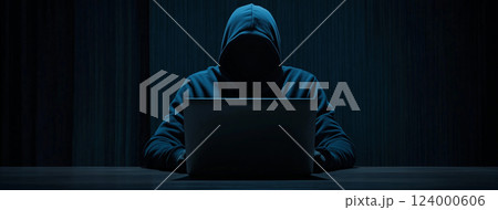 デジタルセキュリティのイメージ　ハッキング 124000606