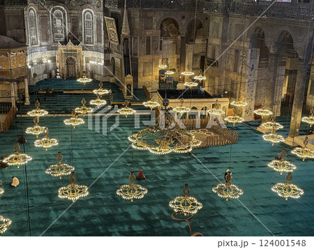Historical Interior of Hagia Sophia Mosque, Istanbul, Turkey Historical Interior of Hagia Sophia Mosque, Istanbul, Turkey 124001548
