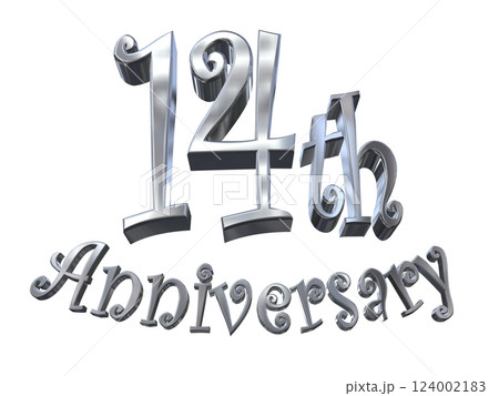 3DCG文字「14th Anniversary/14周年マークキラキラ」シルバー,銀 3DCG文字「14th Anniversary/14周年マークキラキラ」シルバー,銀 124002183