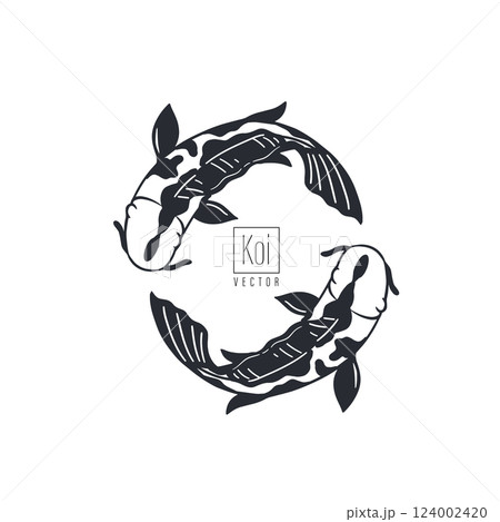 Black and white rose silhouette on a white background.  124002420