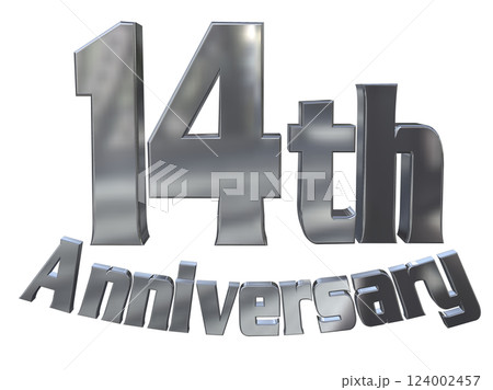 3DCG文字「14th Anniversary/14周年マークキラキラ」シルバー,銀 3DCG文字「14th Anniversary/14周年マークキラキラ」シルバー,銀 124002457