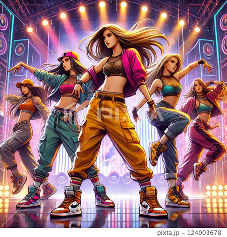 女性ヒップホップダンスグループ 124003678