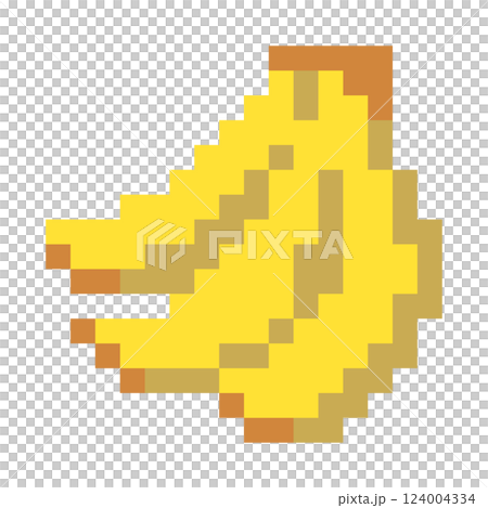 ドットで表現されたバナナのイラスト 124004334