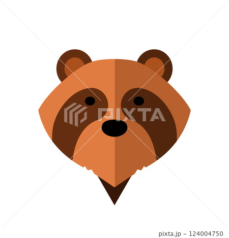 たぬき注意マーク・地図用ピンアイコン　野生動物 124004750