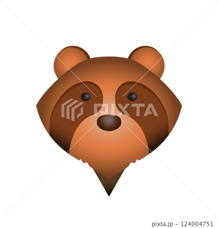 たぬき注意マーク・地図用ピンアイコン 野生動物 たぬき注意マーク・地図用ピンアイコン 野生動物 124004751