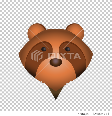 たぬき注意マーク・地図用ピンアイコン 野生動物 たぬき注意マーク・地図用ピンアイコン 野生動物 124004751