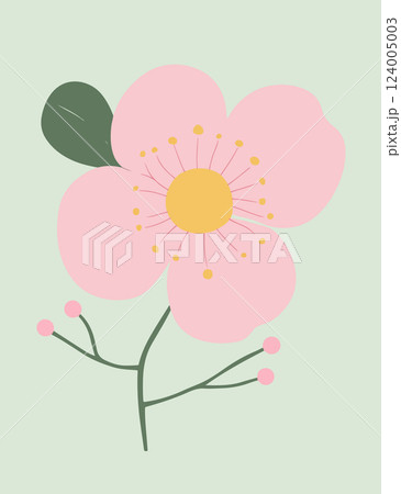 Pink Flower Illustration 124005003