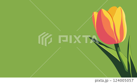 Stylized Tulip Illustration 124005057