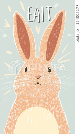 Cute Bunny Illustration 124005177