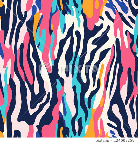 Vibrant Abstract Animal Print 124005259