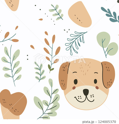 Cute Dog Pattern 124005370