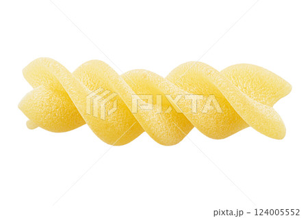 Pasta fusilli extreme close up isolated on white background. Pasta fusilli extreme close up isolated on white background. 124005552
