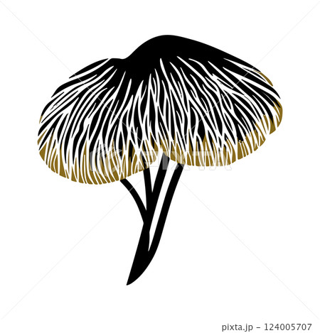 Stylized Mushroom Illustration 124005707