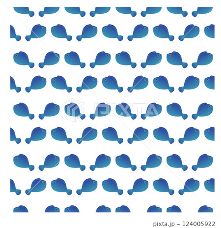Exotic fish in flat style. Seamless pattern. Vector illustration. Exotic fish in flat style. Seamless pattern. Vector illustration. 124005922