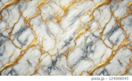 華やかな金脈の白大理石 124006045