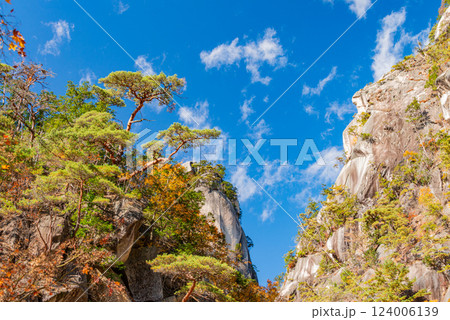 （山梨県）秋の昇仙峡・覚円峰（かくえんぽう） 124006139