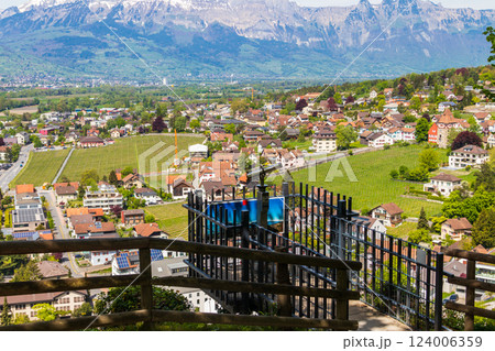 Viewing platform of Vaduz city in Liechtenstein 124006359