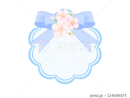 桜とリボンのイラスト 桜とリボンのイラスト 124006875