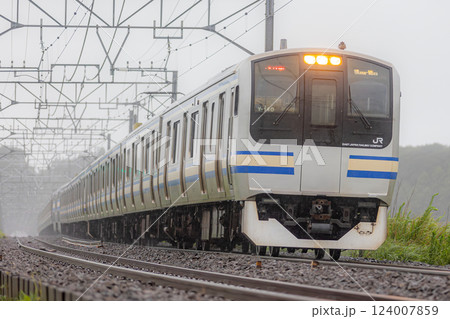 雨の中のE217系 124007859