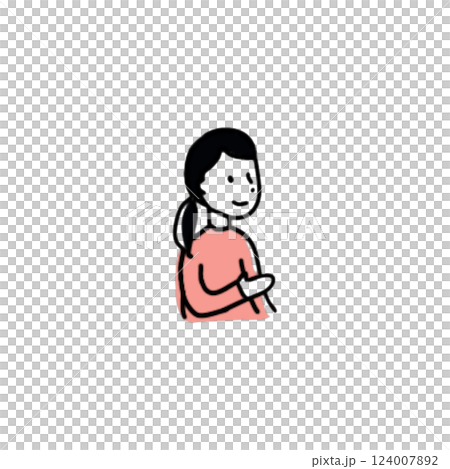 Handwritten style woman talking 124007892