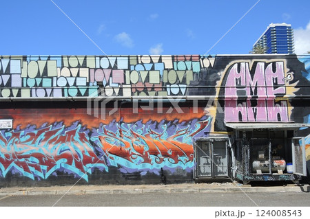 【ハワイ】オアフ島のカカアコ地区　ウォールアート 124008543