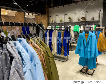 Shop Fashion stylish luxury clothes. Image and stylish services, selection of colors, types. Spring capsule wardrobe 124009559