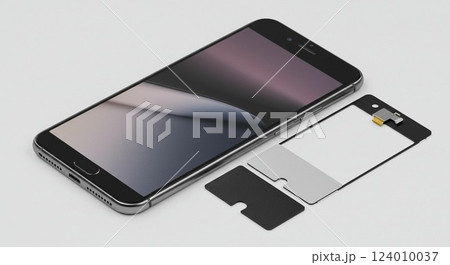 黒いスマートフォン 124010037