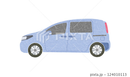 車のイラスト（ブルー） 124010113