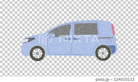 車のイラスト（ブルー） 124010113
