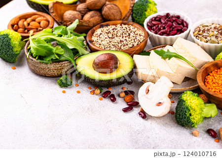 Vegan keto products. Ketogenic plant-based food 124010716