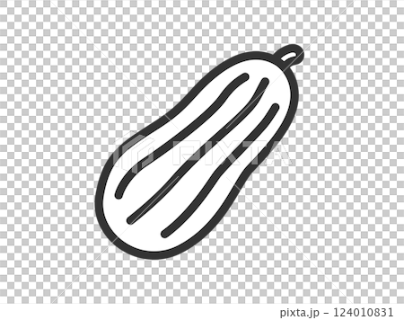 瓜のアイコン(線画)のイラスト 瓜のアイコン(線画)のイラスト 124010831