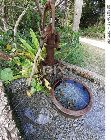 ポンプと水盤 ポンプと水盤 124010980