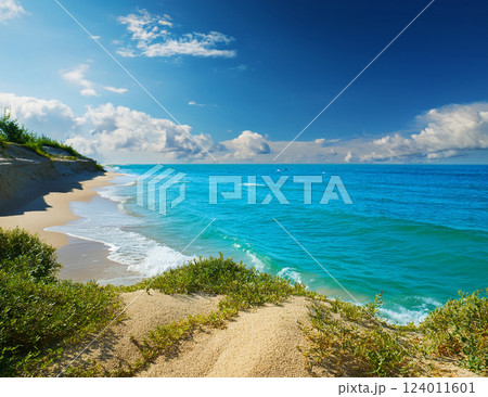 夏の海の風景 124011601