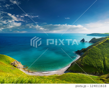 夏の海の風景 124011618