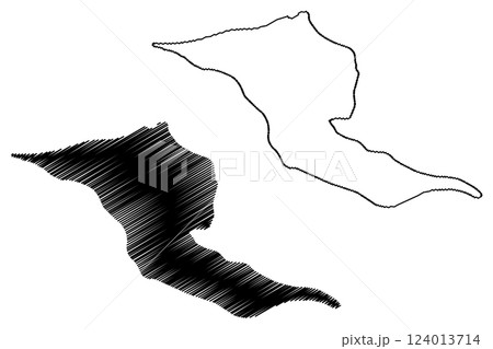Lake Suraj Tal (Republic of India) map vector illustration, scribble sketch Tso Kamtsi or Surya Tal map Lake Suraj Tal (Republic of India) map vector illustration, scribble sketch Tso Kamtsi or Surya Tal map 124013714