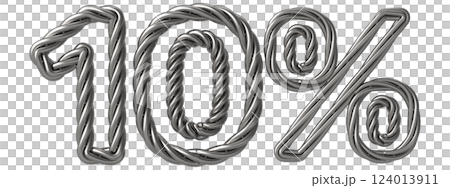 Font With number 3d render 124013911