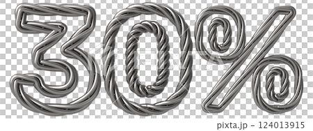 Font With number 3d render 124013915