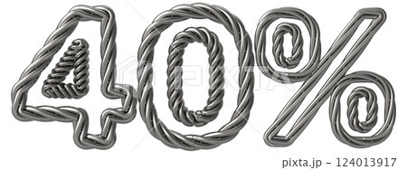 Font With number 3d render 124013917