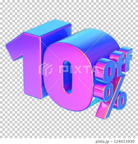 Font With number 3d render 124013930