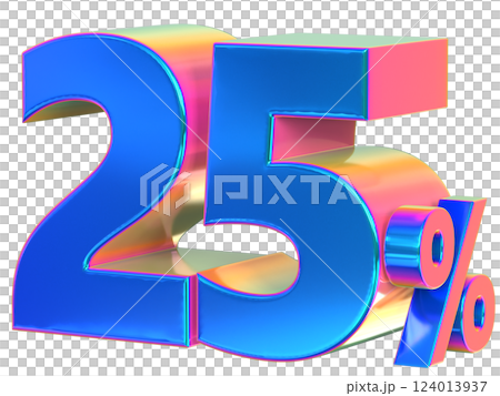 Font With number 3d render 124013937